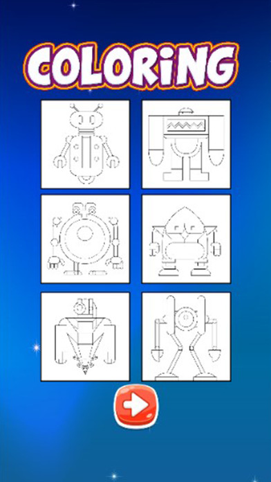 Robots Coloring Page Book Fun Game screenshot 2
