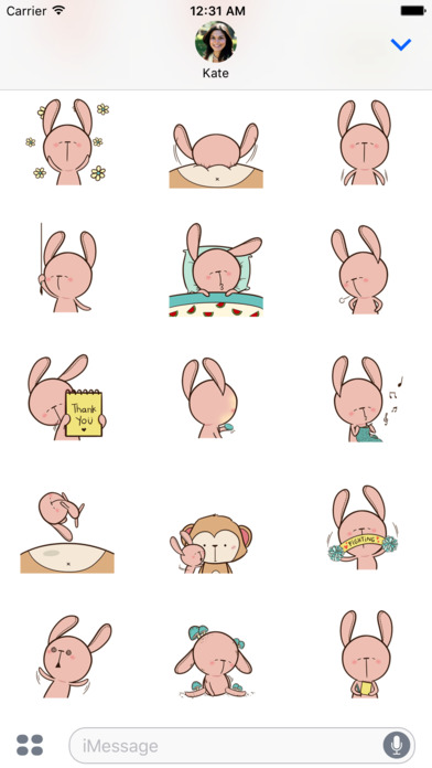 Teddy Rabbit Animated Stickers screenshot 3