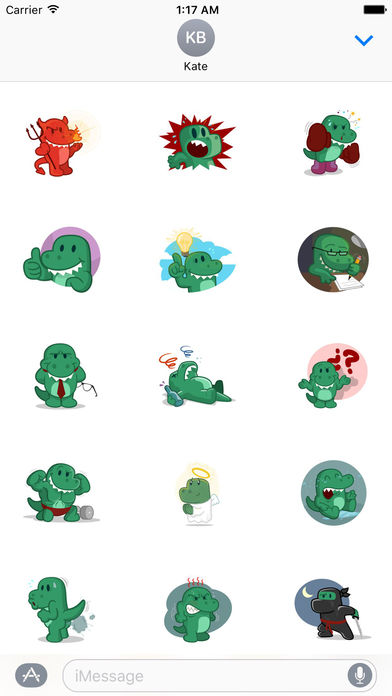 Funny Crocodile Stickers Pack screenshot 2