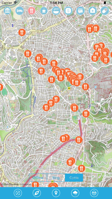 Jerusalem, Israel Offline Travel Map Guide screenshot 4