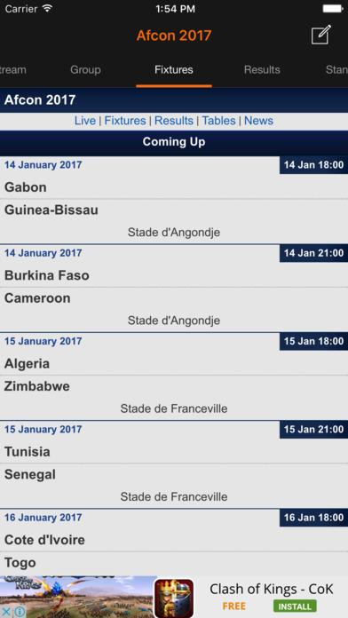 CAF-AFCON 2017 screenshot 4
