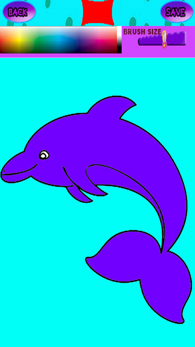 Sea Animal Coloring Book And Porpoise Games screenshot 2
