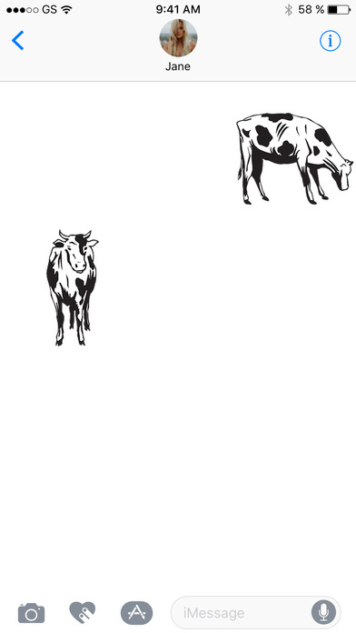 Farm Cows One Sticker Pack screenshot 2