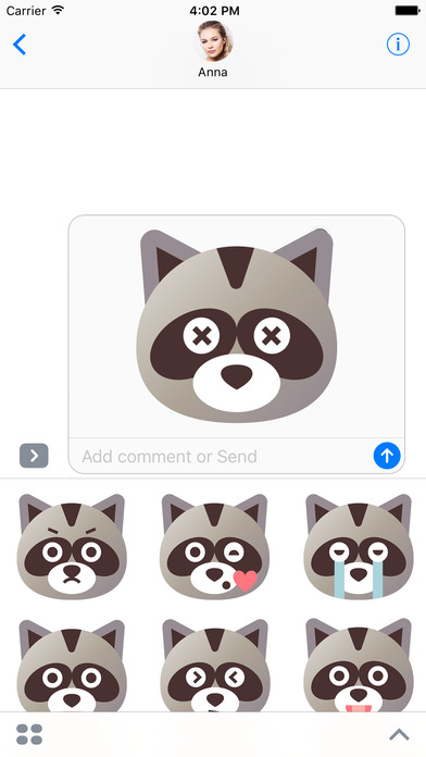 Raccoon Moji Stickers screenshot 2