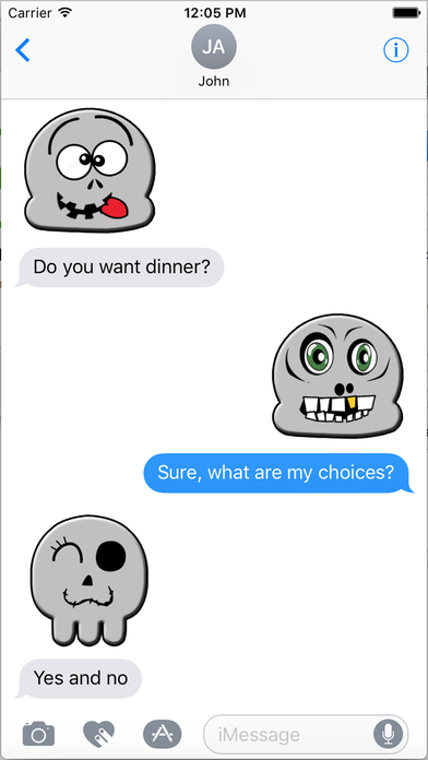 Scary Skeleton Emoji - Skull Stickers & Emojis screenshot 4