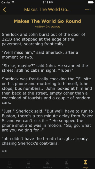Sherlock Holmes Fan Fiction screenshot 2