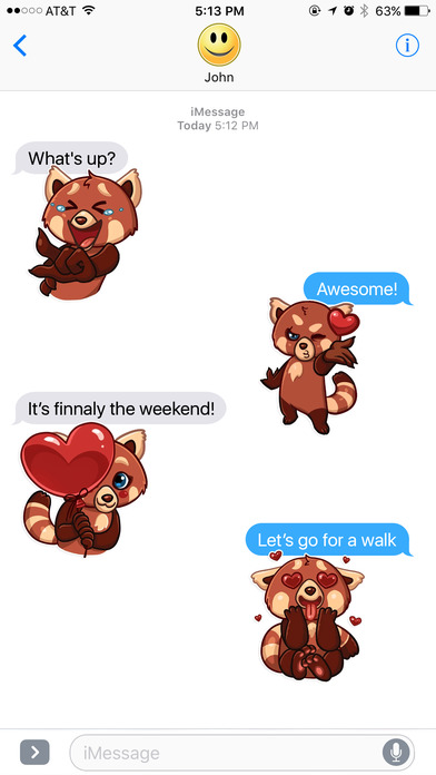 Brown Panda from Forest  Stickers screenshot 3