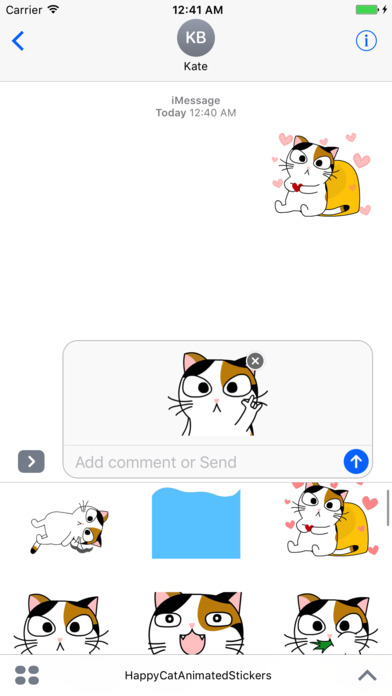Happy Cat Animated Stickers screenshot 3