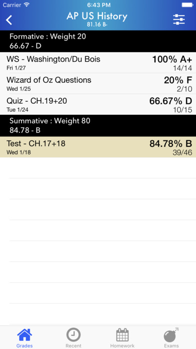 Grades for Students screenshot 2