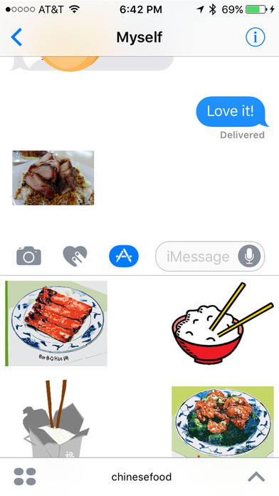 Chinese Food : Delicious Noodle and Sushi Stickers screenshot 2