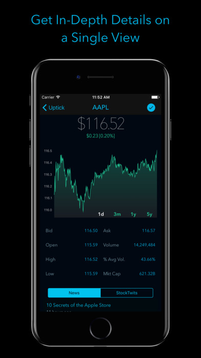 Uptick - Stocks Tracker screenshot 2