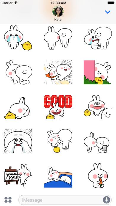 Smiling Rabbit Animated Stickers screenshot 3