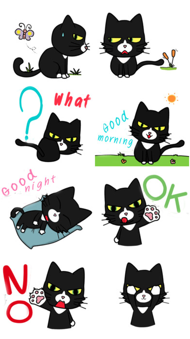 My Black Cat Stickers! screenshot 3