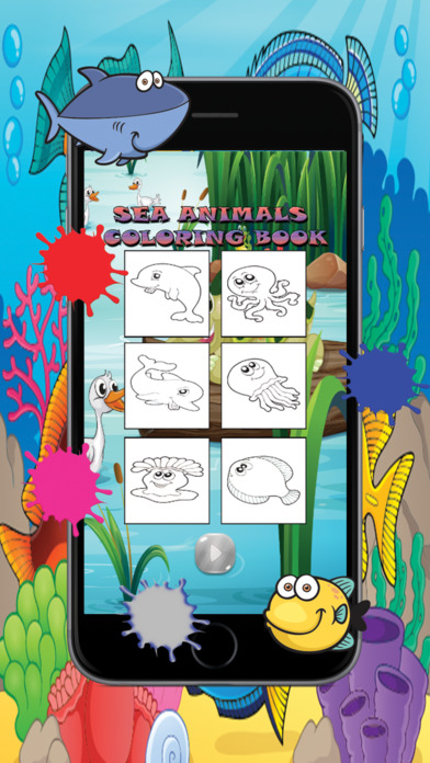 Sea Animals Coloring Book Kids screenshot 2