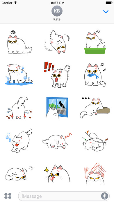Cute Persian Cat Stickers Pack screenshot 2