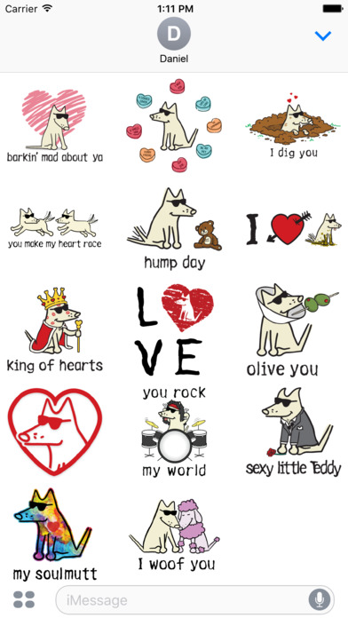 Teddy the Dog: Yappy Valentine's Day Stickers screenshot 3