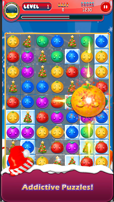 Fruit Pop - Fruit Family Match Christmas screenshot 3