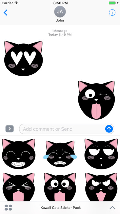 Kawaii Cats Sticker Pack screenshot 3
