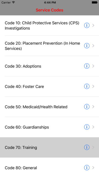 Service Codes App screenshot 3