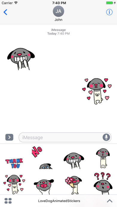 Love Dog - Animated Stickers screenshot 3