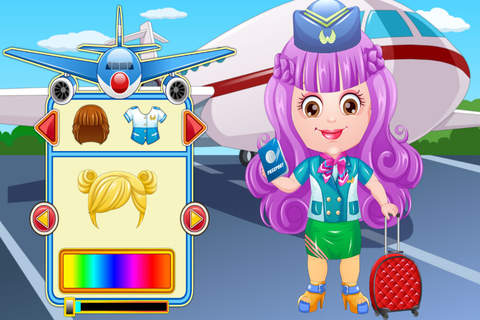 Baby Cosplay Dressup 1 - Stewardess Salon screenshot 2