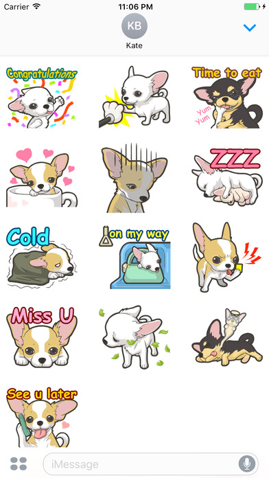 Kawaii Chihuahua Dog Stickers screenshot 3