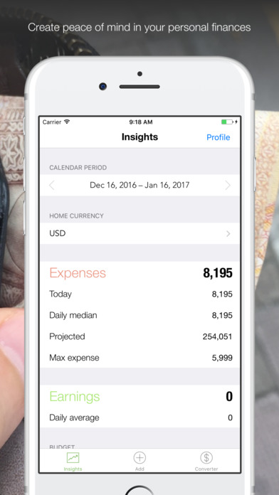 Calm Money – Finance Tracker & Currency Converter screenshot 2
