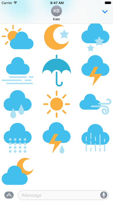 Text Weather Stickers for iMessage screenshot 3