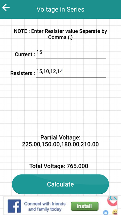 Electrical Circuit Calculator screenshot 2