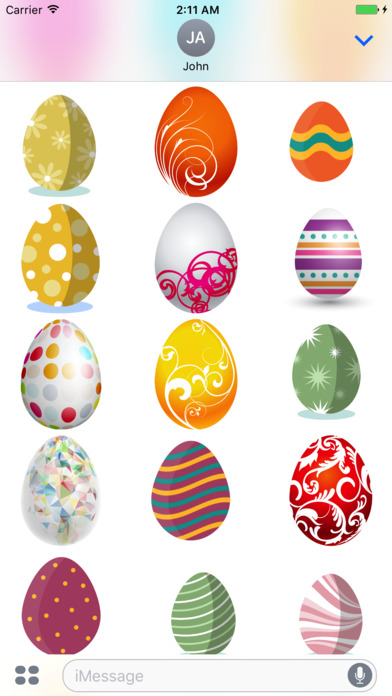 Easter Eggs Sticker for iMessage screenshot 3