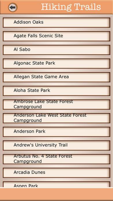 Michigan Campgrounds & Hiking Trails Offline Guide screenshot 3