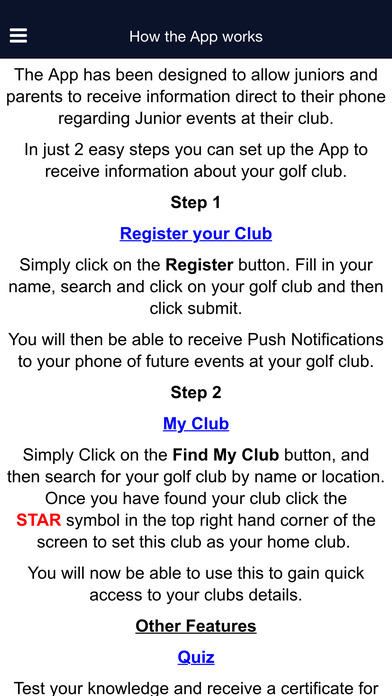 Junior Golf Hub screenshot 2
