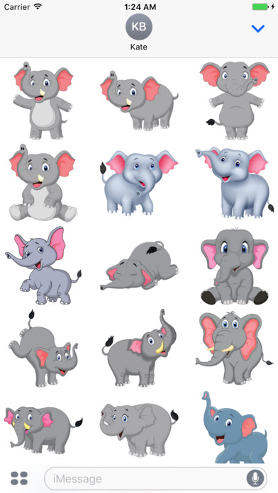 Elephant Lovely Stickers screenshot 2