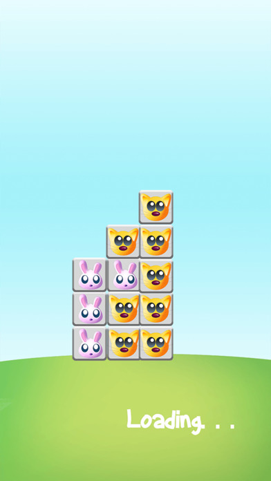 Cute Block Tower Fall - classic tile game screenshot 2
