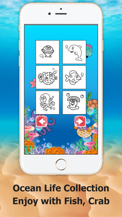 Children Ocean Fish Coloring Page - Games for kids screenshot 2