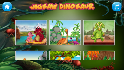 dinosaur jigsaw learning games for kids screenshot 2