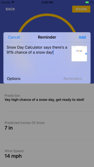 Snow Day Calculator Pro screenshot 3