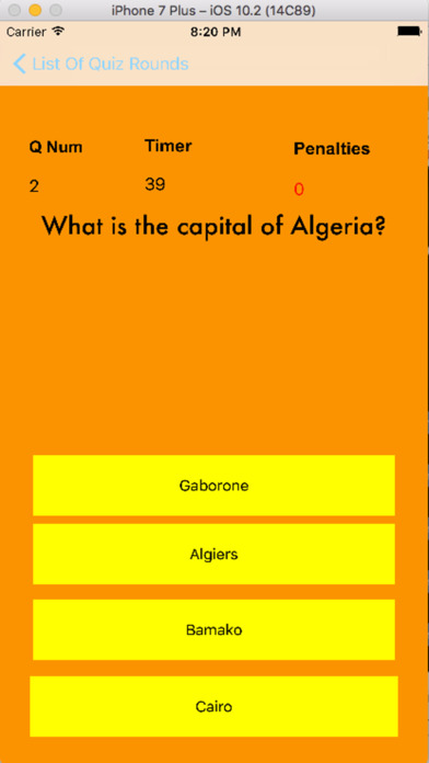 African Capitals Trivia screenshot 3