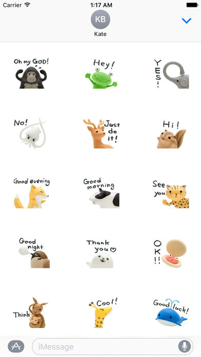 Super Cute Animals With Messages Stickers screenshot 2