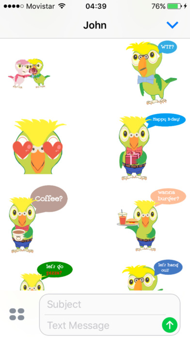 BillyStickers - Animated Parrot Fun Stickers screenshot 2