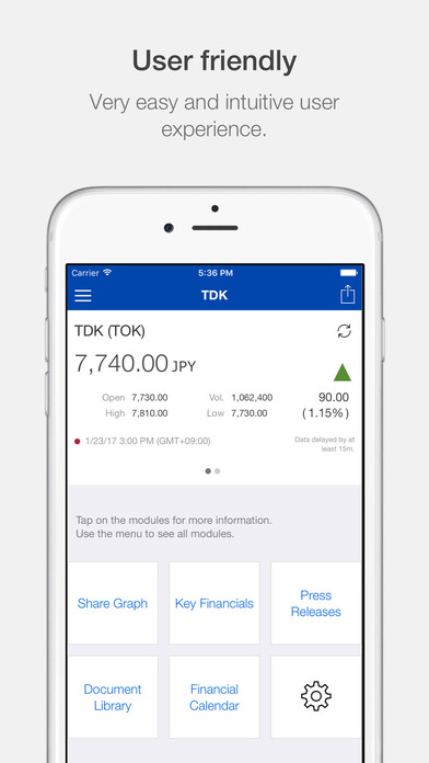 TDK Global Investor Relations screenshot 2