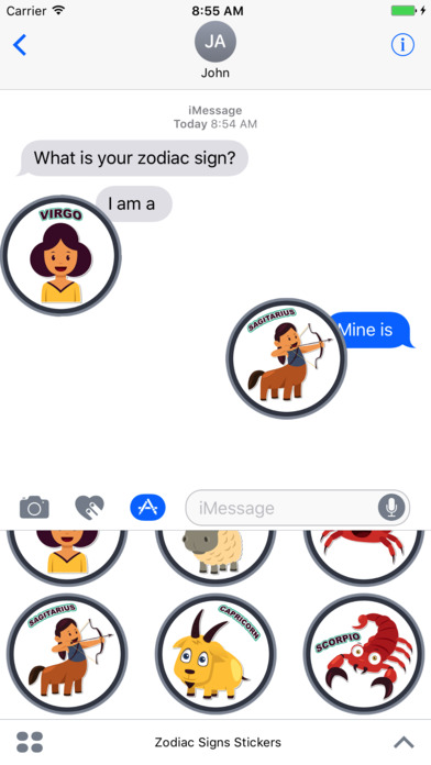 Zodiac Signs Stickers for iMessage screenshot 3