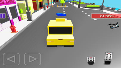 Blocky Furious Loop Taxi Craft screenshot 4