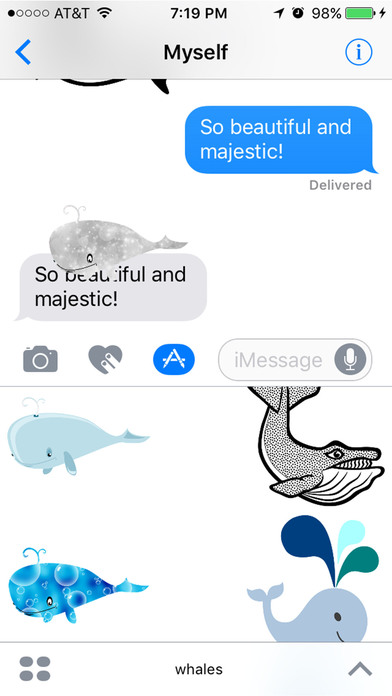 Whales : Cute, Mothers of the Sea Stickers screenshot 3