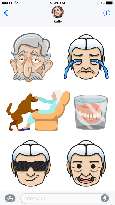 Grandpa & Grandma Emoji screenshot 2