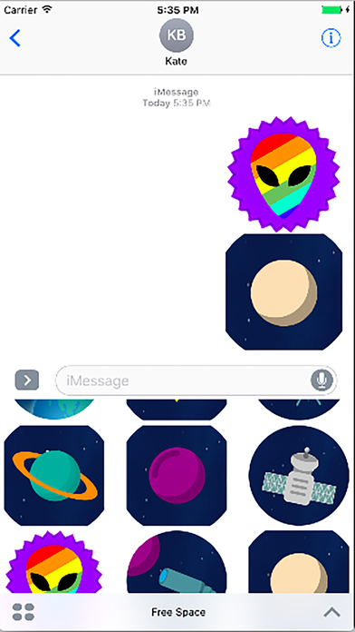 Space stickers for iMessage HD screenshot 4