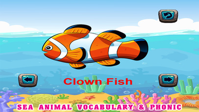Sea Animals Kids Coloring Pages - Vocabulary Games screenshot 4