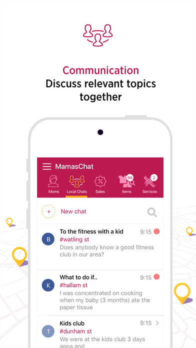MamasChat - community for moms who live nearby screenshot 2