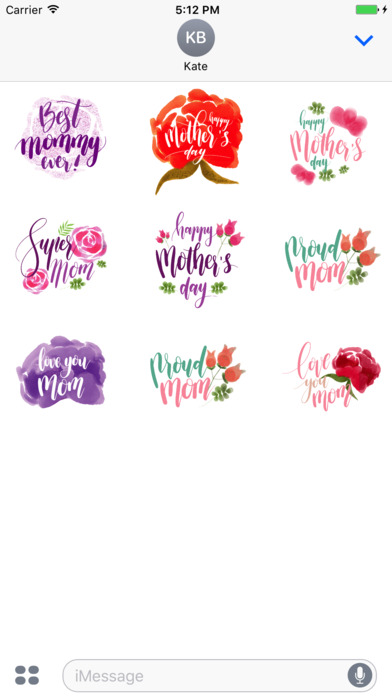 Animated Watercolor Mother's Day Stickers screenshot 2