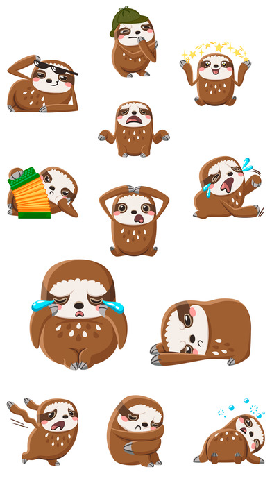 Cute Sloth - Stickers screenshot 2